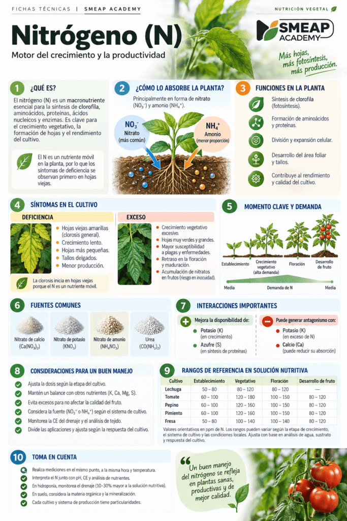 SMEAP Academy — Fichas técnicas — Nutrición Vegetal — Nitrógeno